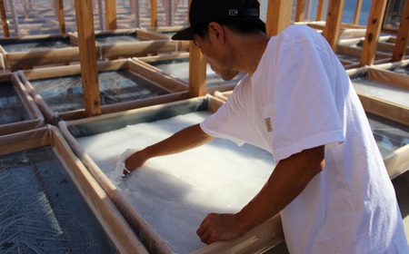 田野屋紫蘭の完全天日塩 清流安田川が育む土佐の海と太陽で育てた｢コクと余韻｣大粒100g×3個 田野屋紫蘭 塩 完全 天日塩 セット コクと余韻 大粒 100g 3袋 しお 荒塩 あら塩 天然 料理 