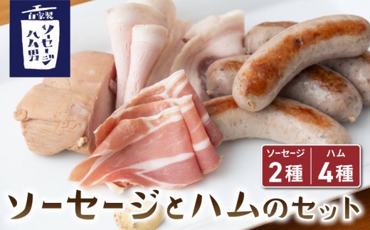 ソーセージとハムのセット（ソーセージ：プレーン、胡桃、ポークハム、チキンハム、生ハム）｜自家製ソーセージハム男