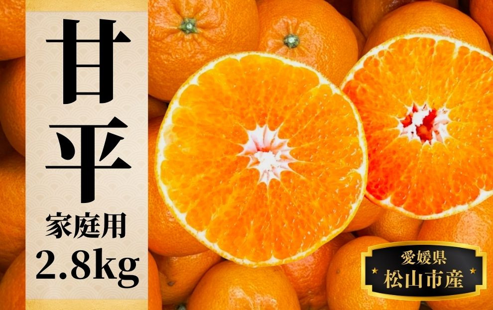 
                  【2027年2月頃から順次発送】【甘平】約2.8ｋｇ（ご家庭用）| みかん ミカン 蜜柑 かんぺい カンペイ ブランド柑橘 柑橘 愛媛ミカン 愛媛みかん フルーツ 果物 愛媛県 松山市
                