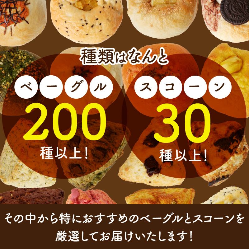 【もっちりベーグル・ザクザクスコーン】ベーグル専門店pan de pan 888のおまかせベーグル・スコーンセット（10個入り）［144P03］_イメージ4