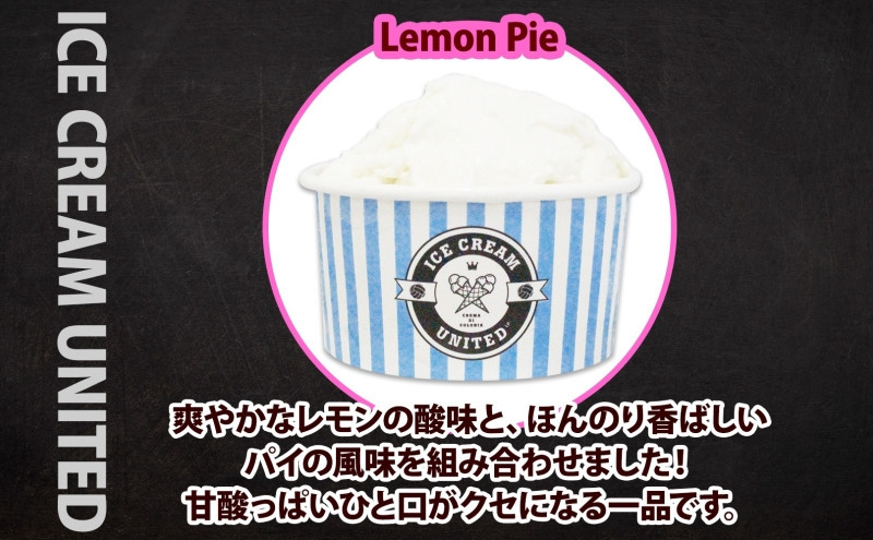 【 ICE CREAM UNITED 】レモンパイ  100ml × 4個 レモン 酸味 濃厚 ジェラート 砂糖 アイス コク 濃厚 冷凍 冷凍庫 氷 イタリア デザート アイスクリームユナイテッド