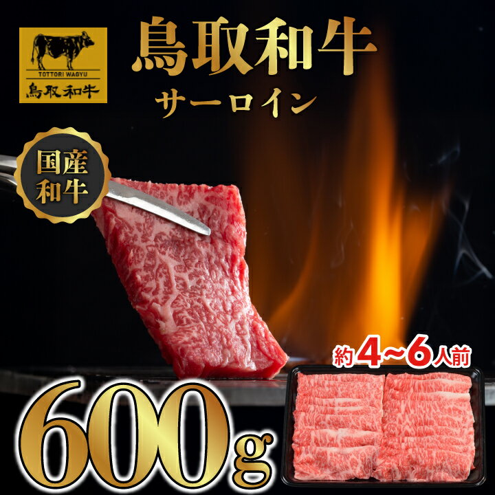 【ふるさと納税】DN0390 鳥取和牛サーロインしゃぶしゃぶ・すき焼き 600g（300g×2P）DN0389 しゃぶしゃぶ・すき焼き 600g（300g×2P）牛 牛肉 しゃぶしゃぶ すき焼き 煮込み料理 鳥取県 鳥取県産 鳥取牛 大山町 大山 お土産 返礼品 国産 高級 高級品 お取り寄せ ご当地