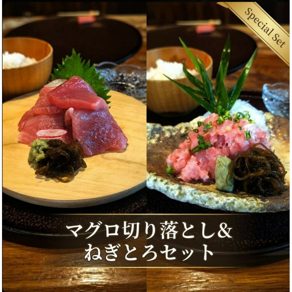 【ふるさと納税】天然メバチマグロねぎとろ80g×5パック、切り落とし80g×5パックのセット【配送不可：北海道・沖縄・離島】