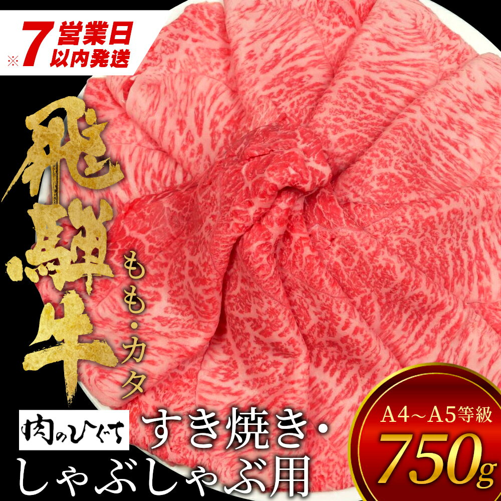 【ふるさと納税】【7営業日以内発送】 飛騨牛 もも カタ 750g すき焼き しゃぶしゃぶ A5 A4 国産 牛 冷凍 和牛 牛肉 かた カタロース 肩ロース もも肉 かた 赤身 ギフト 贈答 にく お肉 肉 東白川村 岐阜 飛騨 贅沢 霜降り 肉のひぐち 20000円