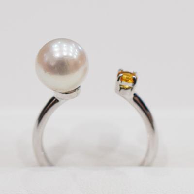 ふるさと納税 天草市 真珠 リング 7.5mm - 8mm ホワイトピンク シトリン (D:11号)_S085-473 |  | 01