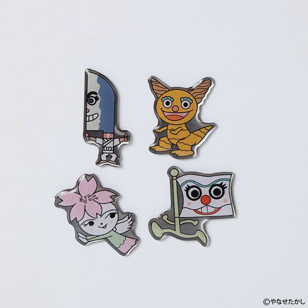 【ふるさと納税】香美市イメージキャラクターピンバッジ （土佐山田町4種セット） ピンバッジ バッジ やなせたかし先生デザイン やなせたかし イメージキャラクター 香美市限定品 ふるさと納税限定品 高知県 香美市 送料無料