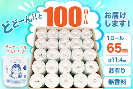 《定期便7ヶ月》【利府町オリジナル】トイレットペーパー（ロール数100個×7回）
