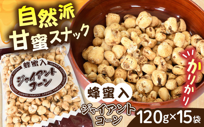
            西八製菓 蜂蜜入りジャイアントコーン 120g×15袋  だがし おやつ  島根県雲南市/西八製菓株式会社 [AICA004]
          