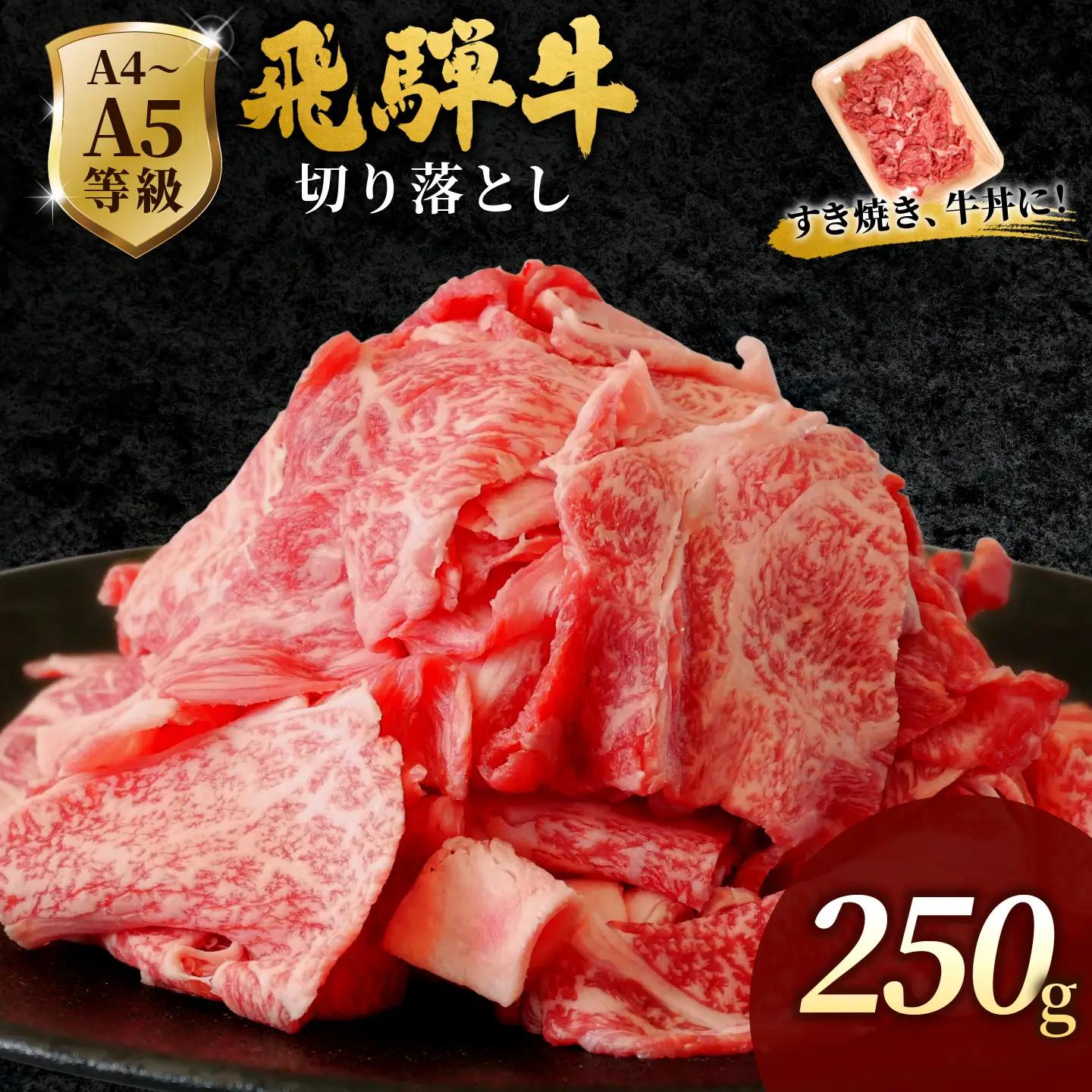 【最短発送】 飛騨牛 切り落とし 250g すき焼き 牛丼 炒め物 訳あり 肉のひぐち