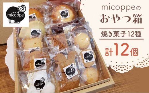 おやつ屋micoppeのおやつ箱（焼き菓子12種・計12個）焼菓子 クッキー サブレ マドレーヌ フィナンシェ レモンケーキ セット 詰合せ 手作り おやつ スイーツ 静岡 森町