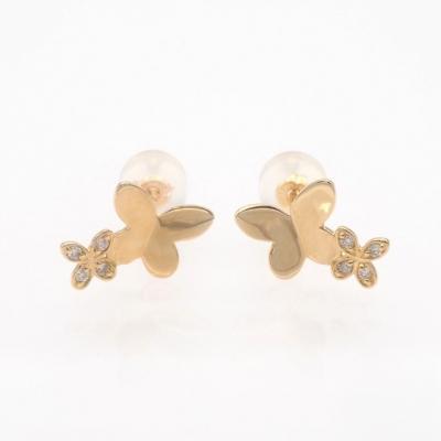 ふるさと納税 甲府市 K18 0.04ct ダイヤモンド ピアス　FFP-000339 |  | 01