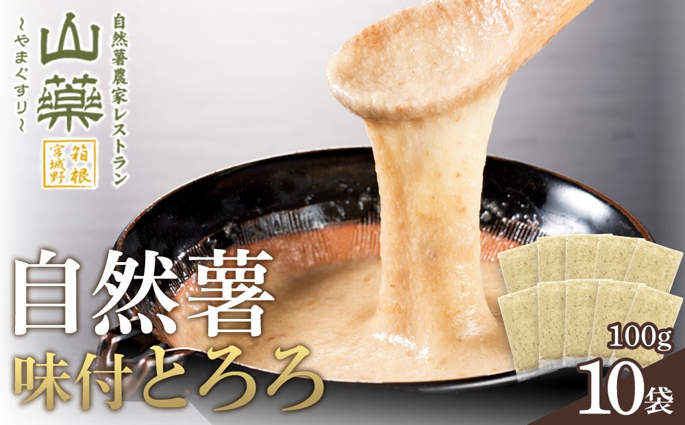 
解凍するだけでお店の味が楽しめる。自然薯味付とろろ100ｇ×１０ｐセット【とろろ 極上とろろ 山芋 箱根 お家用 家庭用 国産 セット商品 自然薯 味付とろろ 贈答品 神奈川県 小田原市 】
