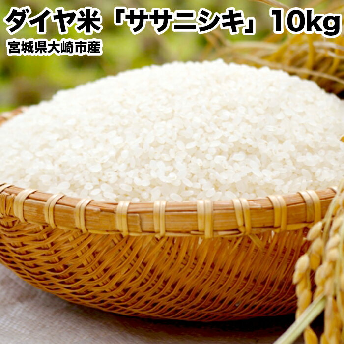 【ふるさと納税】《令和7年産》宮城県大崎市産ササニシキ「ダイヤ米」白米10kg｜希少な無農薬ブランド米・精米済・ご飯に最適【送料無料・ふるさと納税返礼品】