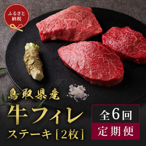 993.【和牛セレブ（6ヶ月定期便）】鳥取県産牛ヒレステーキ2枚×6か月間
