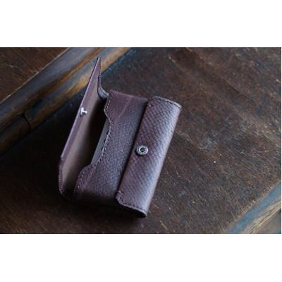 ふるさと納税 女川町 【Dear Fish】女川銀鮭レザー　カードケース(名刺入れ)/キーホルダーセット Color:錆 |  | 01