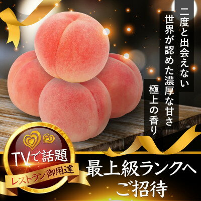 【ふるさと納税】【海外セレブ御用達の贈答品】わずか5%糖度16度以上の樹上完熟ブランド桃2025年8月上旬発送【配送不可地域：離島・北海道・沖縄県・中国・四国・九州】【1464207】