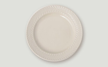 【波佐見焼】ローズマリー プレート 約18cm デニム＆アイボリー ペア 2色セット【福田陶器店】[PA422]