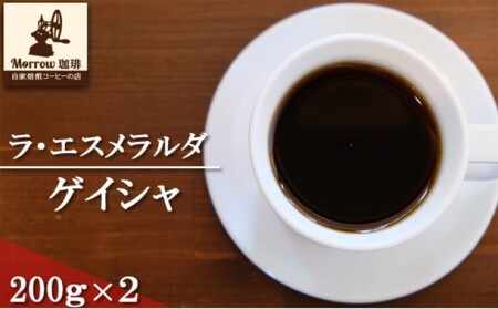 コーヒー ラ・エスメラルダ ゲイシャ Morrow珈琲 コーヒー【200g×2】 粉