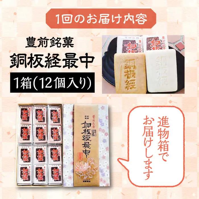 【全12回定期便】【進物箱】銅板経最中 12個入り[VBU013]ギフト 贈り物 和菓子 饅頭