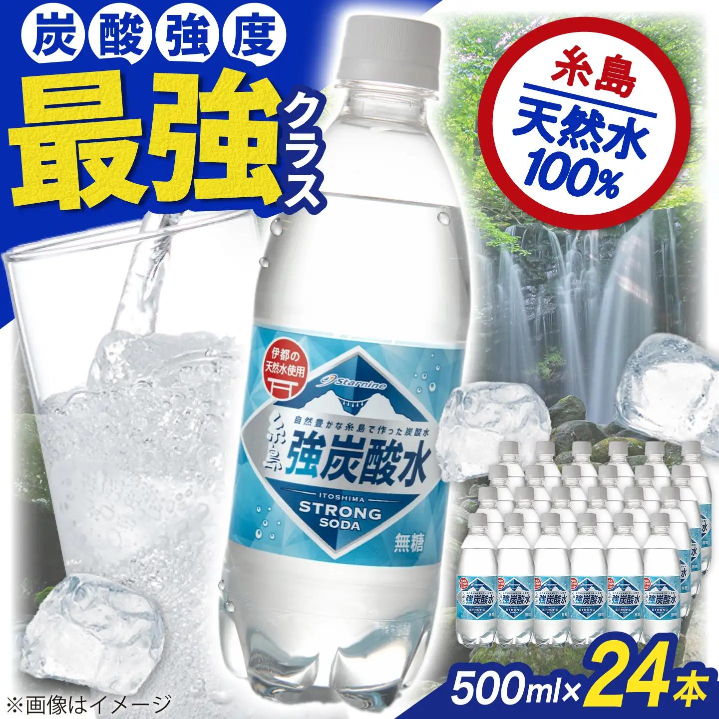 強炭酸水 プレーン 500ml 24本 強炭酸 [ARM002]