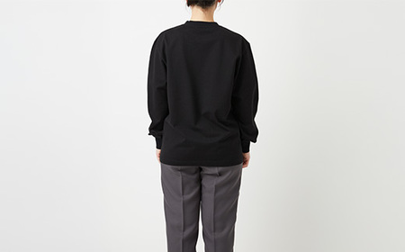 【Yonetomi】米富繊維 NEW BASIC T-SHIRT  LONG SLEEVE 黒 ブラック 服 洋服 ユニセックス メンズ レディース ブランド 数量限定 山形県 山辺町 サイズ1 yt