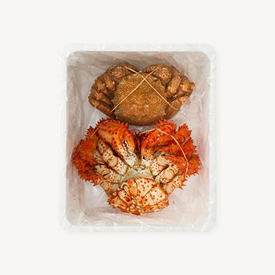 ふるさと納税 根室市 ＜12/21まで年内配送＞花咲がに1尾、毛がに1尾セット A-54004 |  | 03