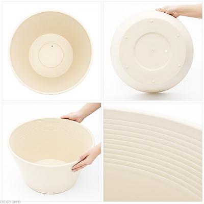ふるさと納税 邑楽町 ラウンドプランター ベージュ 23L(直径44×高さ25cm) |09_chm-cn0101a |  | 01