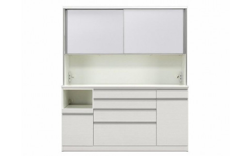 シュシュH キッチンボード 幅180cm ハイタイプ 引き戸 食器棚 オープンボード 完成品 カップボード ダイニングボード 大川家具