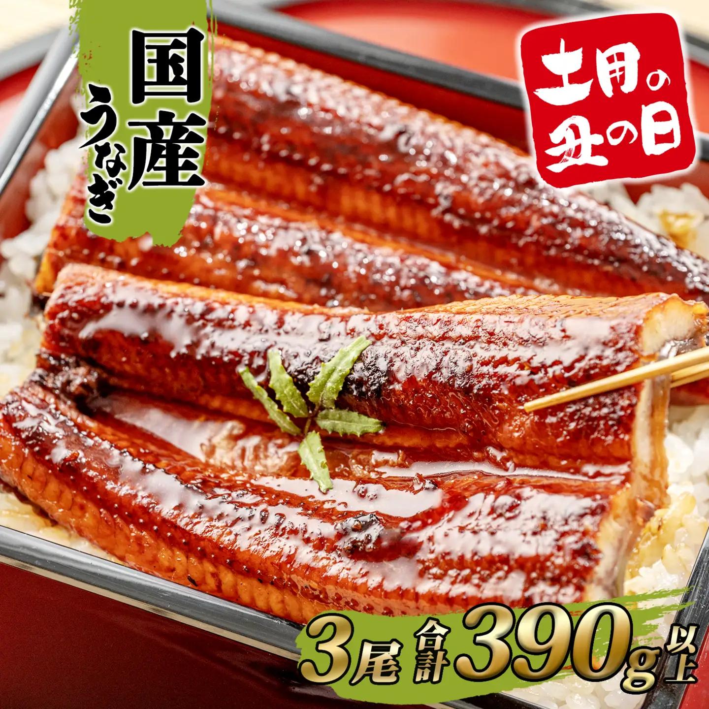 うなぎ蒲焼 3尾 国産 うなぎ 鰻 丑の日 K2395