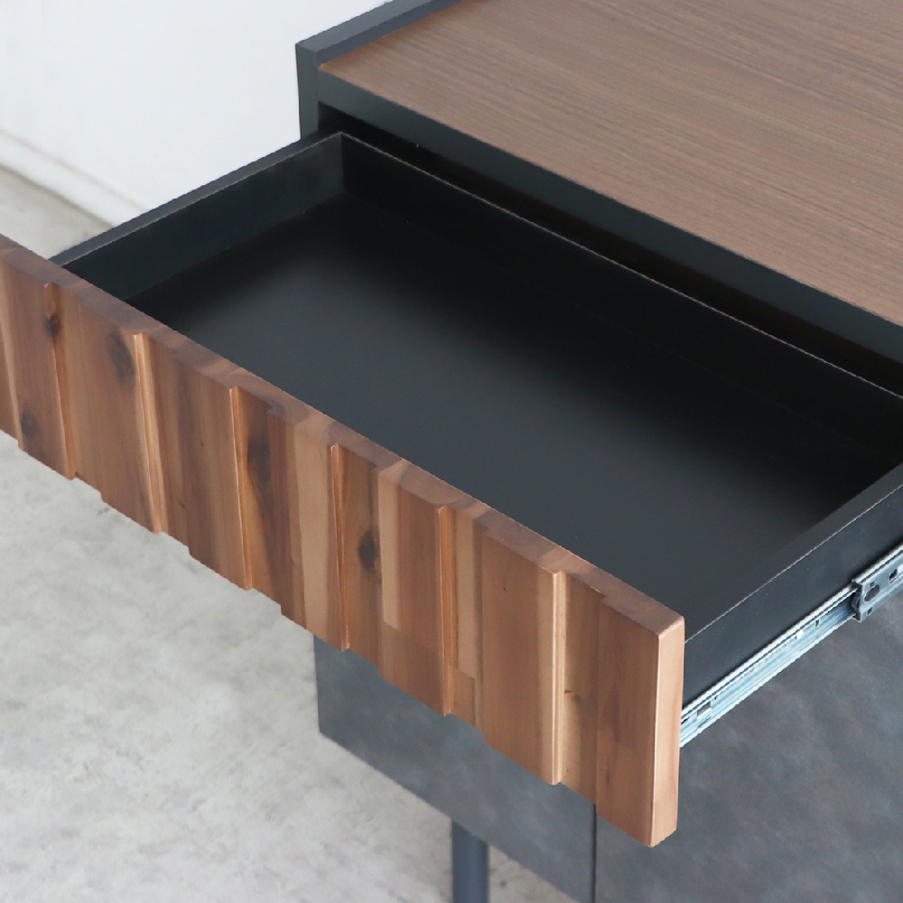 【東馬家具】クリート SB 90 CL【美しさ モダン 空間作り ワンランク上 贅沢 アカシア材 コンクリート調 完成品 脚のみ取付】(H060619)