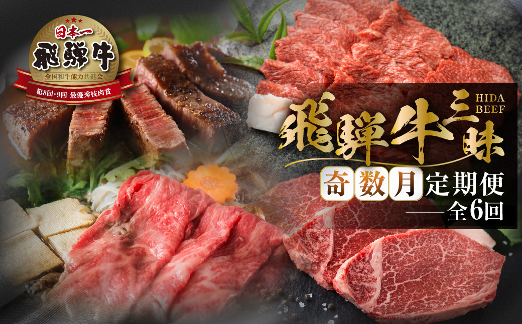 
《まるごと定期便》6回 奇数月 厳選 お届け 飛騨牛 三昧 肉 牛肉 すき焼き ステーキ 切り落とし 焼肉 バラエティ 定期便 120000円 12万 [S633]
