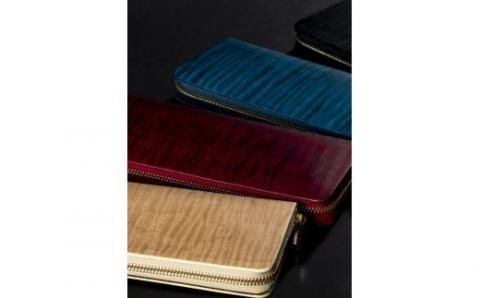 木製長財布「sciva」(シーヴァ) The Wallet 002 インディゴブルー×ブルー