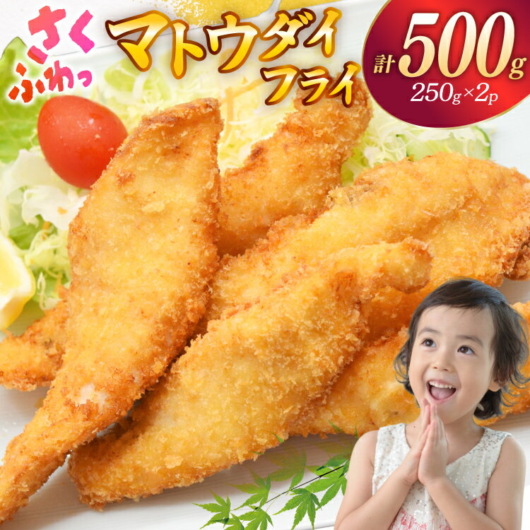 【ふるさと納税】魚フライ 魚 フライ 鯛 揚げ物 冷凍 マトウダイのフライ 約500g (250g×2パック) [ひばり 長崎県 平戸市 hr42bgy420223] フィッシュフライ 白身 白身フライ 白身魚 惣菜 揚げ魚 冷凍食品 おかず 魚介 海鮮 海産物 小分け 国産 お取り寄せ ギフト