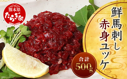 
【馬刺し】鮮馬刺し 赤身ユッケ 10個 セット 約500g 馬肉 50g×10 お手軽 冷凍 小分け 赤身 国産 ユッケ 熊本 031-0496
