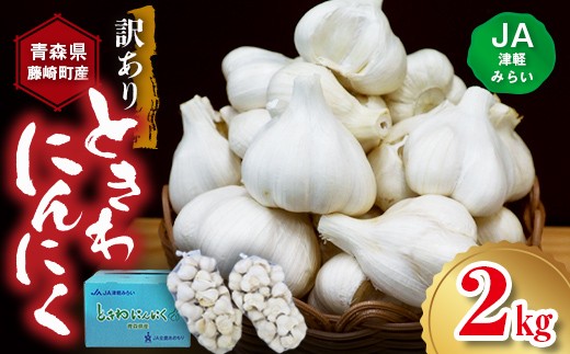 JA津軽みらいの訳あり ときわにんにく 約2kg 【JA津軽みらい】 にんにく ニンニク 大蒜 わけあり ワケアリ 訳アリ農協 常盤 トキワ おすすめ 青森県 藤崎町 東北 F41-0001
