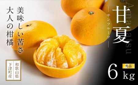 甘夏 約6kg 大小混合 《秀品》 和歌山県産 農園直送 まごころ産直みかん 【北海道・沖縄県・一部離島 配送不可】サンフルーツ 新甘夏 田ノ浦オレンジ あまなつ みかん【Mg8】