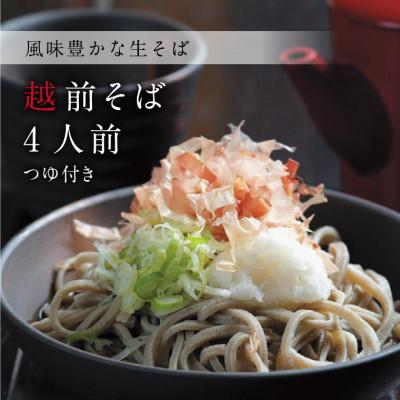 ふるさと納税 福井市 越前そば 生蕎麦 4食 つゆ付き |  | 01