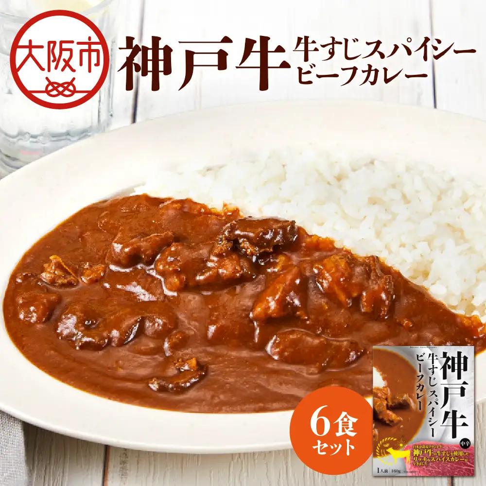 【 京阪百貨店厳選 】神戸牛すじスパイスカレー160ｇ×6食セット 牛すじカレー_OS048-0068-02