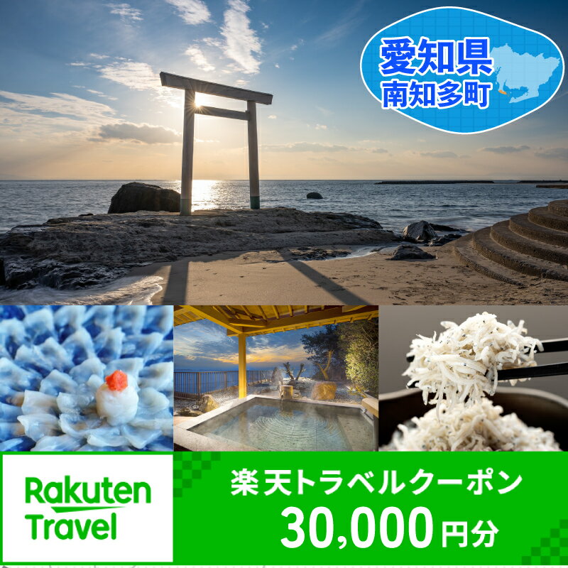 【ふるさと納税】 愛知県南知多町の対象施設で使える楽天トラベルクーポン 寄付額100,000円（クーポン額30,000円）東海 南知多 リゾート 海水浴 花火大会 レジャー 旅行 トラベル 宿泊 ギフト 温泉 宿泊券 旅館 家族 カップル 観光 ホテル クーポン 楽天トラベル 予約