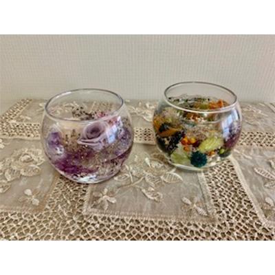 ふるさと納税 嘉手納町 お任せ花アートジェルキャンドル2点セット |  | 01