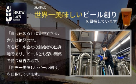 ＢＲＥＷ　ＬＡＢ　ＫＵＲＡＹＯＳＨＩ　ペールエール＆ＩＰＡ　飲み比べセット（１８本入） ビール クラフトビール 地ビール ipa ペールエール 鳥取県 倉吉市 珍しい 美味しい ビール党 クラフトビア
