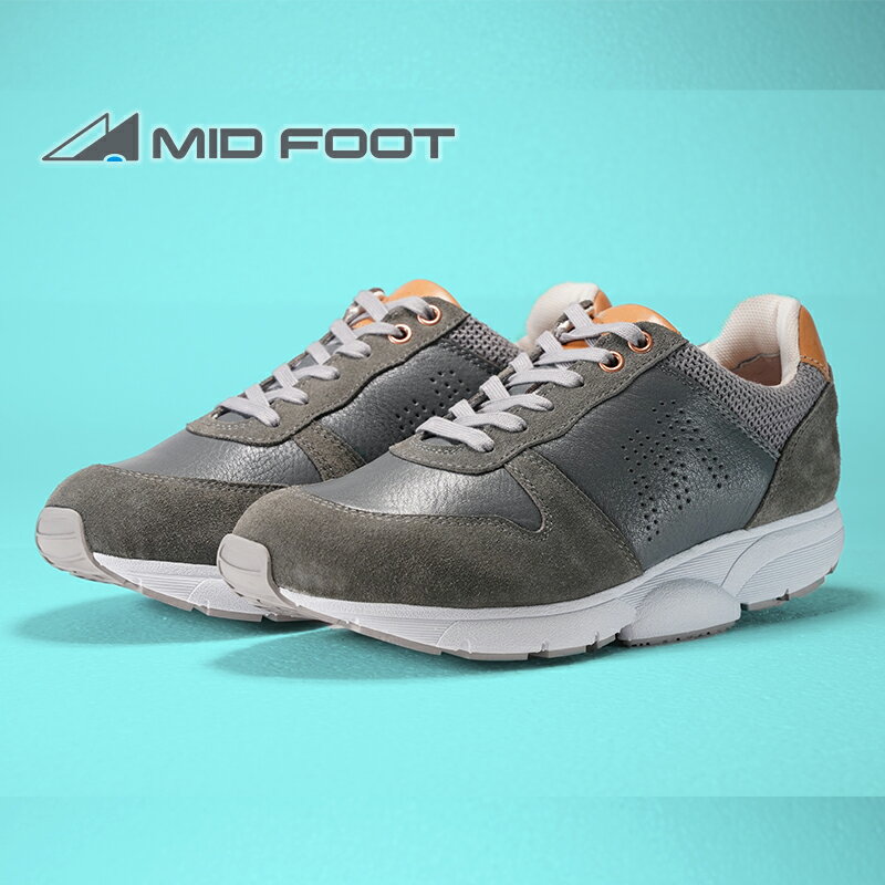 【ふるさと納税】MIDFOOT ( ミッドフッド ) 婦人靴 レザースニーカー MF001JL ( グレー ) 4E ファッション シューズ レディース お洒落 レザーシューズ エコレザー 快適 履き心地