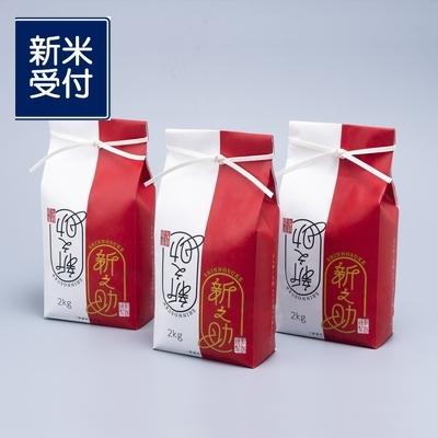 ふるさと納税 村上市 【新米受付・令和8年産米】岩船産　新之助　精米2kg×3個セット NA4152