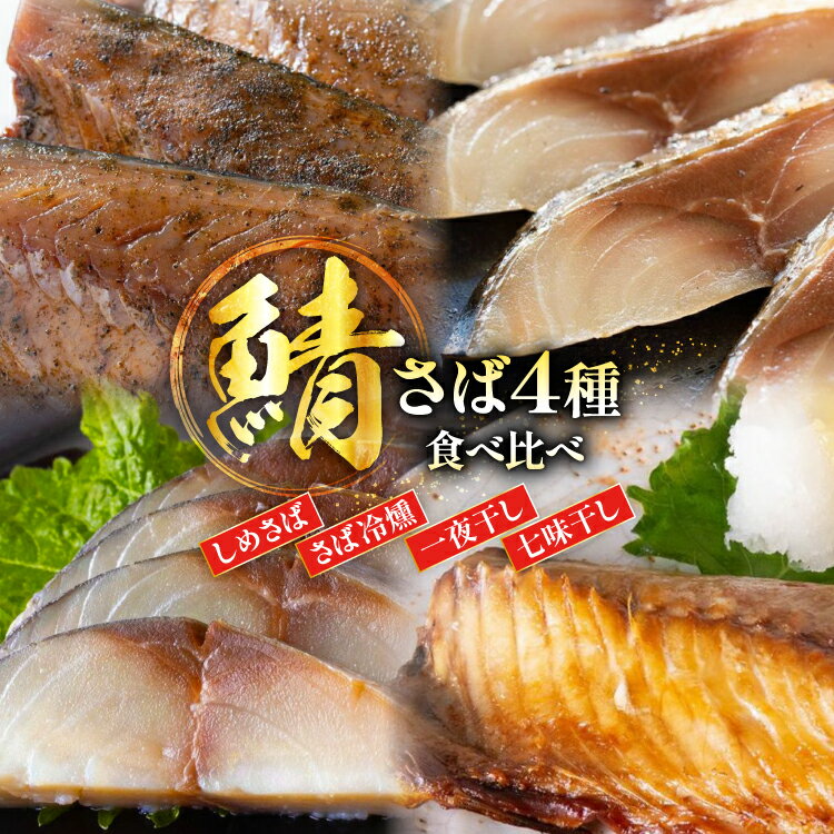 【ふるさと納税】鯖 4種 食べ比べ セット [南三陸さんさんマルシェ 宮城県 南三陸町 m304amh600093] さば サバ 詰め合わせ おつまみ おかず しめ鯖 〆鯖 〆さば 冷燻 一夜干し