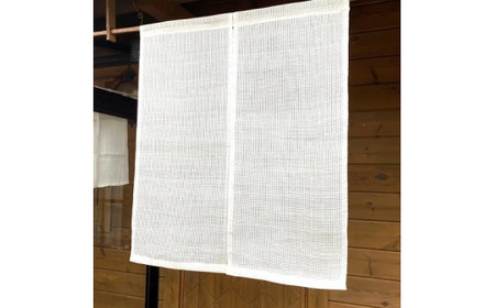 透かし織り麻のれん（生成）87cm×100cm のれん 蚊帳 麻 岡井麻布 のれん 蚊帳生地 玄関 のれん 麻 蚊帳 のれん 岡井麻布 奈良県 奈良市 なら 50-007