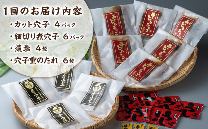 【全6回定期便】対馬産 穴子 詰め合わせ 10PAC《 対馬市 》【対馬水産株式会社】対馬 新鮮 とろ あなご ふわふわ 煮穴子 冷凍 海鮮 [WAV008]