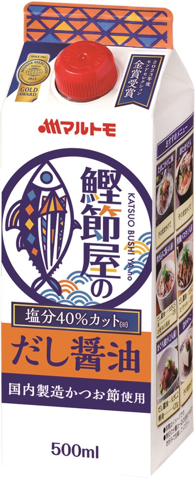 鰹節屋のだし醤油 500ml（×4本） 醤油 マルトモ かつお節 出汁 ダシ だし 伊予市｜A84