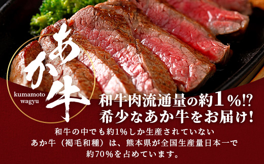 【定期便4回】あか牛 贅沢 定期便 < 焼肉食べ比べ500g・肩ロースすき焼き500g・ロースステーキ400g・ステーキセット470g> 【 牛肉 肉 ロース カルビ すき焼き 焼肉 ステーキ サーロイン ランプ ヒレ 定期便 熊本県 】046-0802