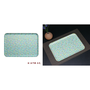 タツクラフト 友禅和紙トレー L 39cm 2枚セット 桜 金平糖 水色 【Tk323】