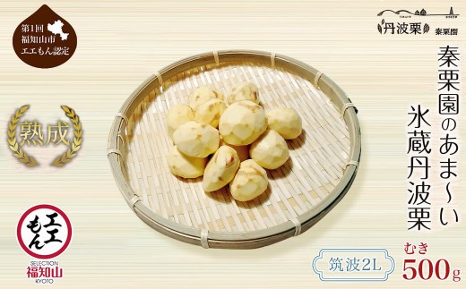 ＜先行予約受付中！2026年11月中旬以降順次発送予定！＞秦栗園のあま～い氷蔵丹波栗むき栗(筑波・2L・500g) 【fc-AC003-E】【秦栗園】